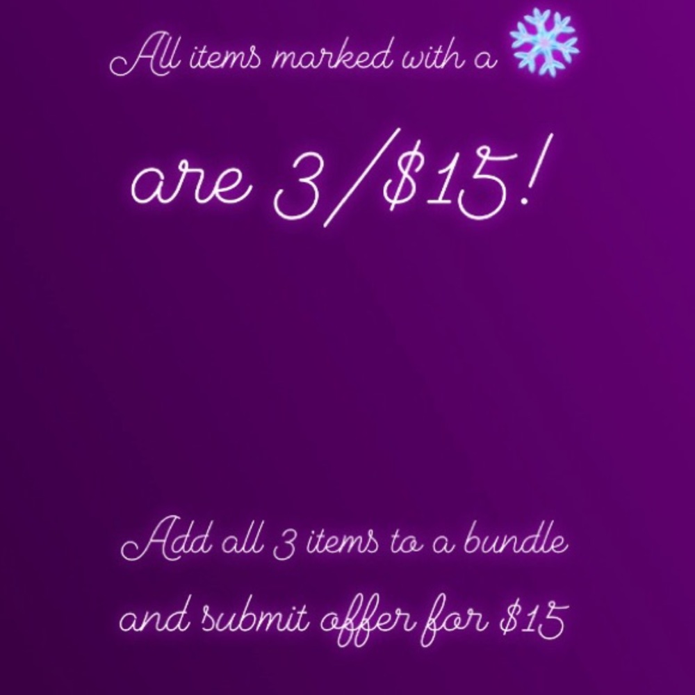 ❄️ 3/ $15 SALE ❄️